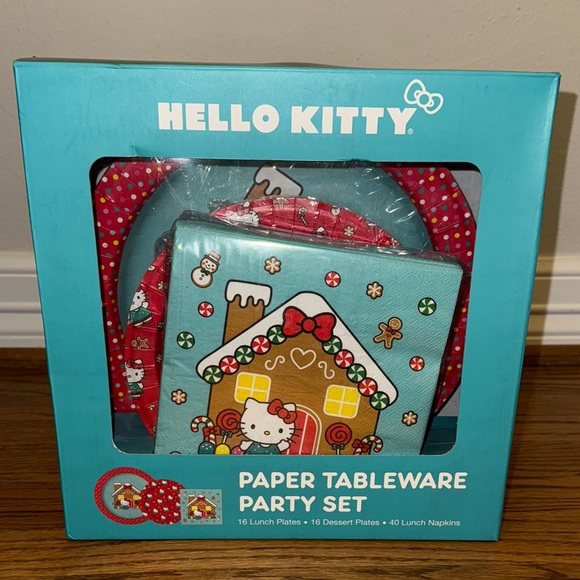 Hello Kitty Other - Hello Kitty Party Set - Red and Aqua